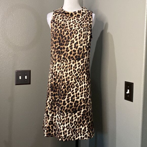 Alfani Sleeveless Leopard Sheath Dress - Picture 1 of 8